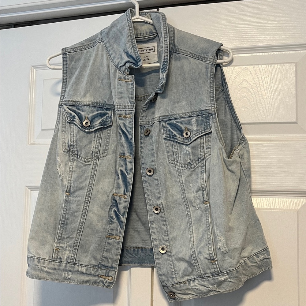 Light Blue Denim Vest